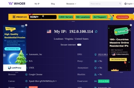 whoer 伪装度检测