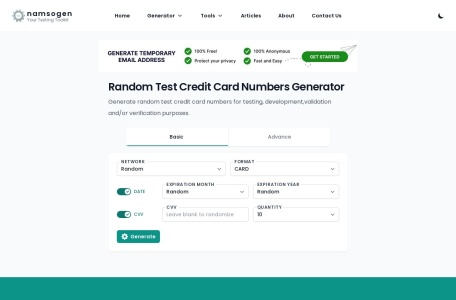 信用卡号码生成器